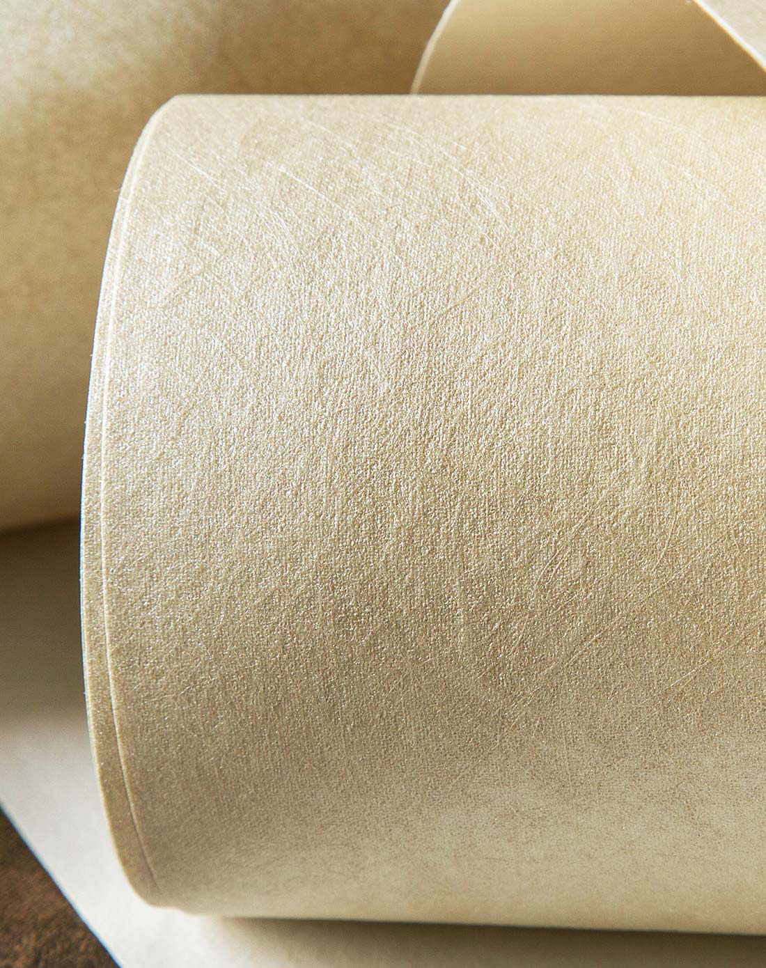 珠光米色长纤高档素色无纺布墙纸