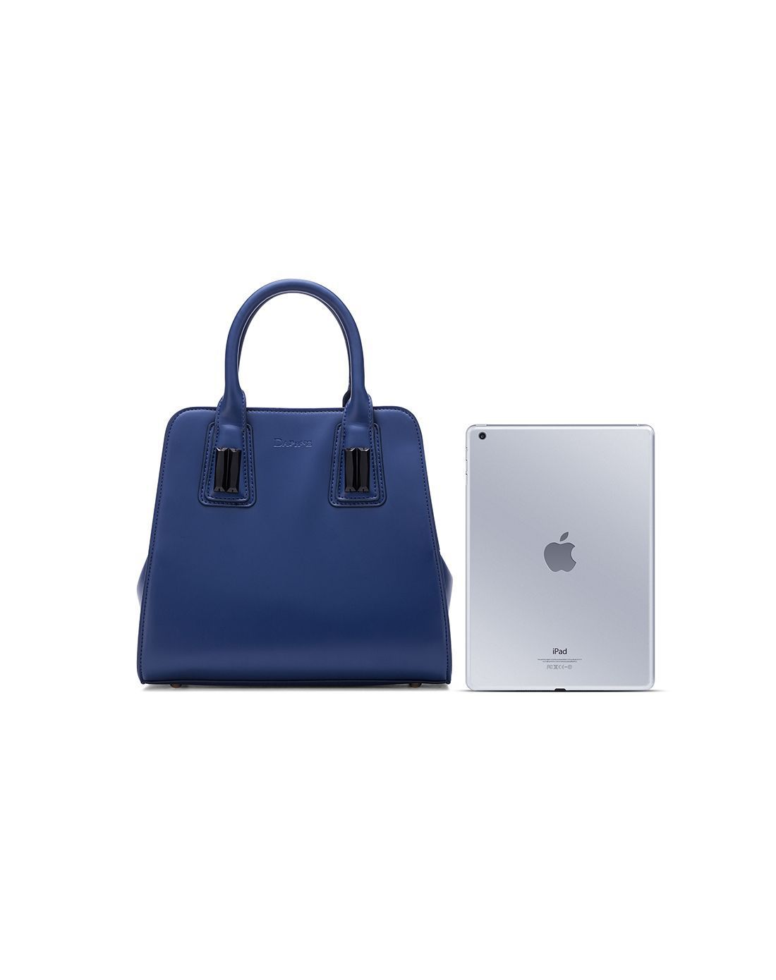 达芙妮欧美时尚简约蓝色手提包