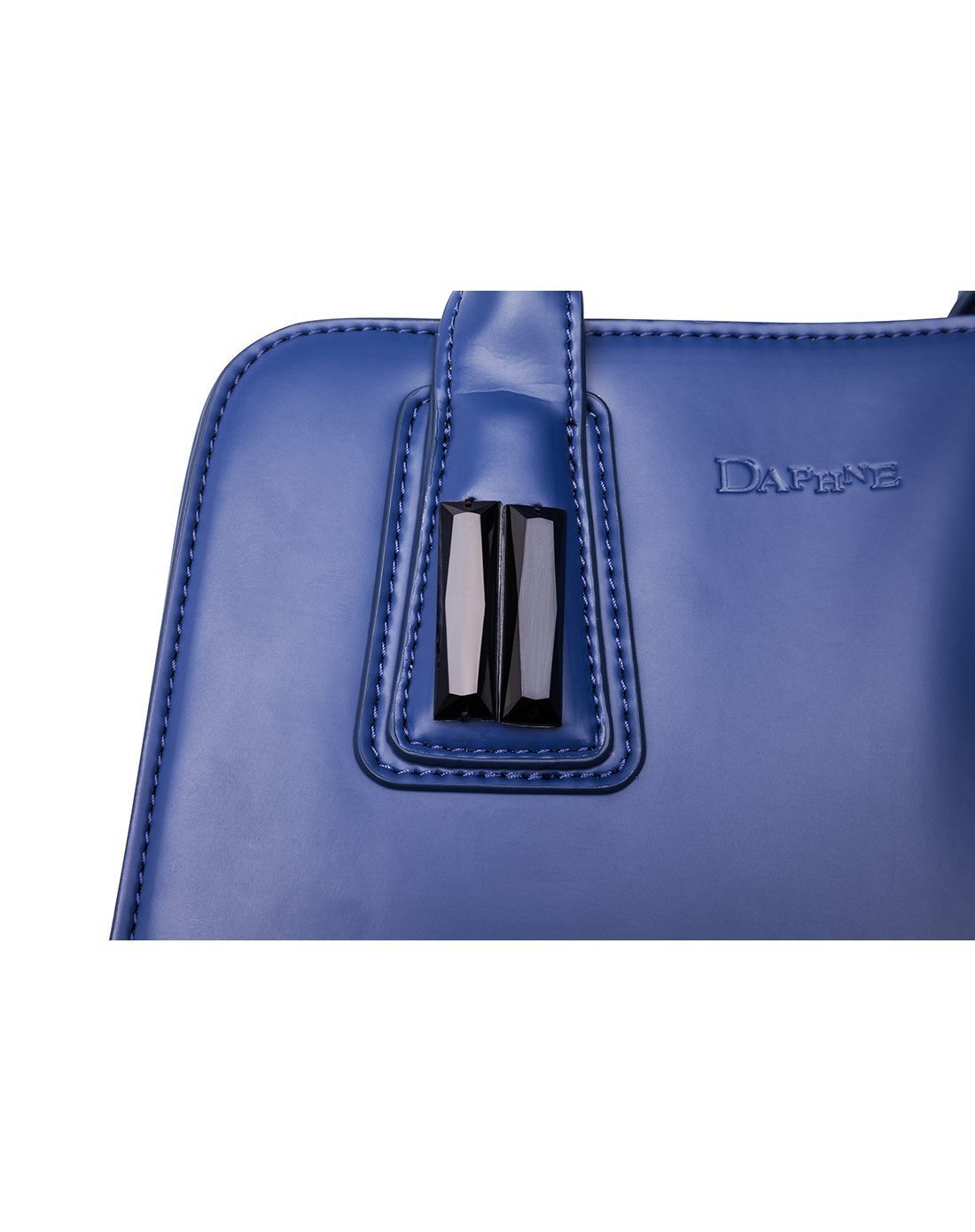 达芙妮欧美时尚简约蓝色手提包