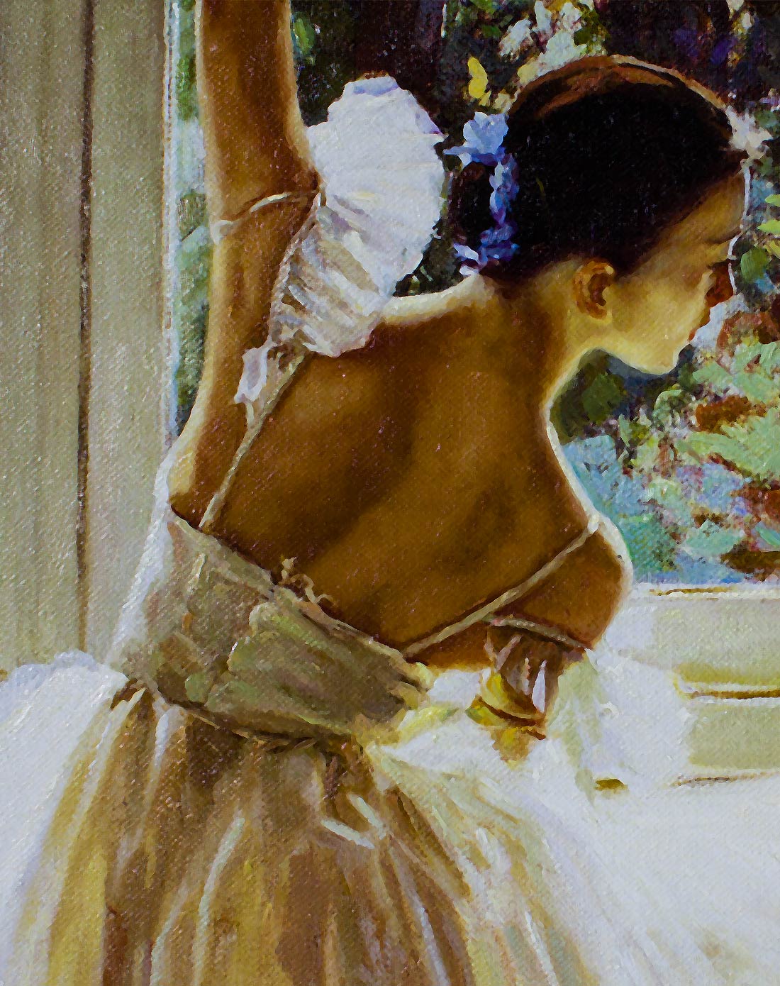 欧式典雅纯手绘复古装饰油画 芭蕾舞女