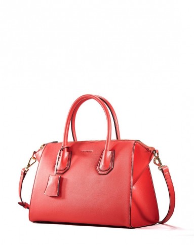 罗曼红牛皮简约翅膀包可手提单肩斜挎