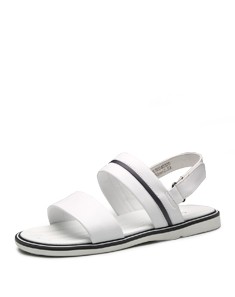 2015夏季新款白色牛皮时尚休闲皮凉鞋