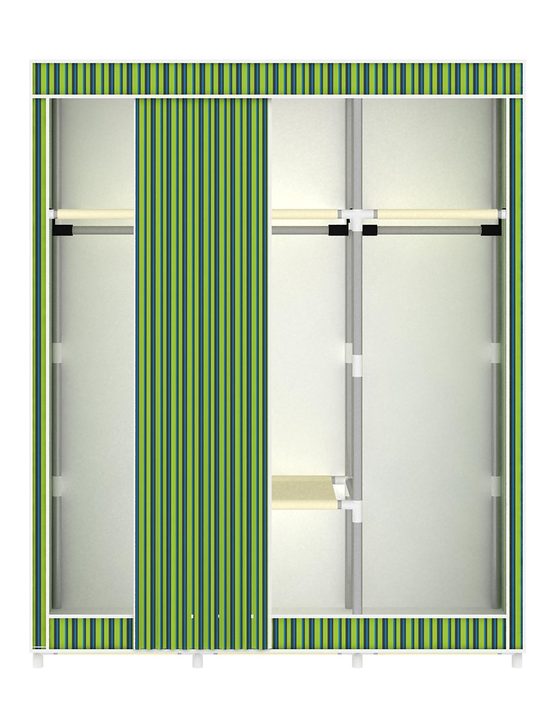 特色布衣柜绿色条纹