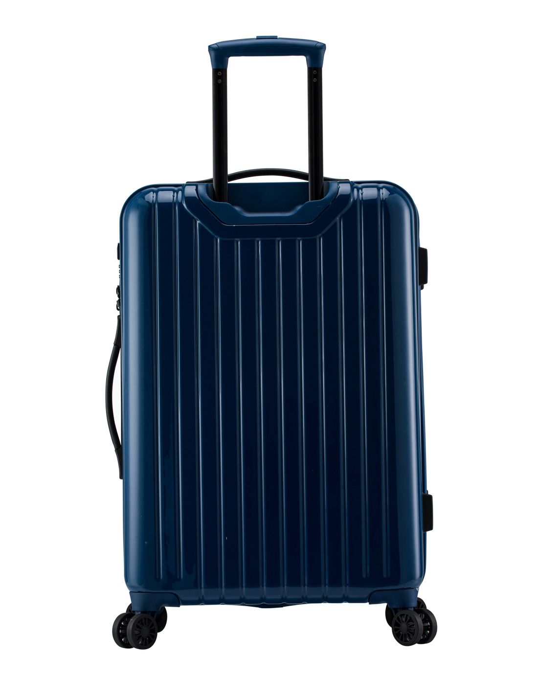 竖纹万向轮拉杆箱男女通用藏青色26寸