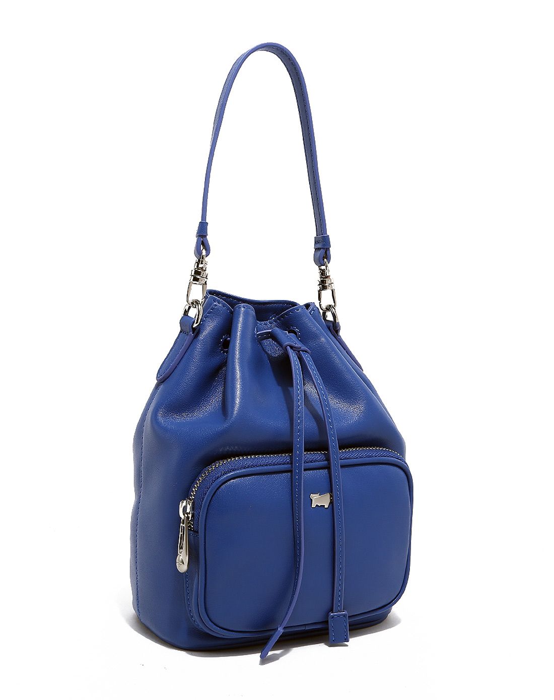 女款蓝色牛皮时尚背提包
