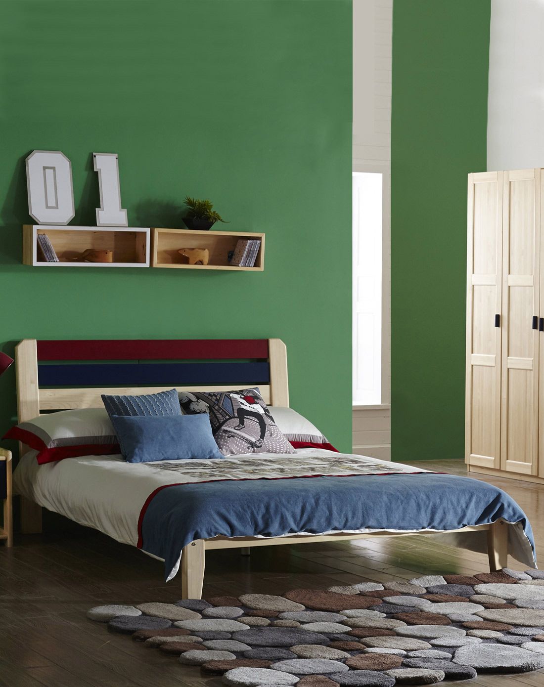 1.5米松木皇家实木单人床