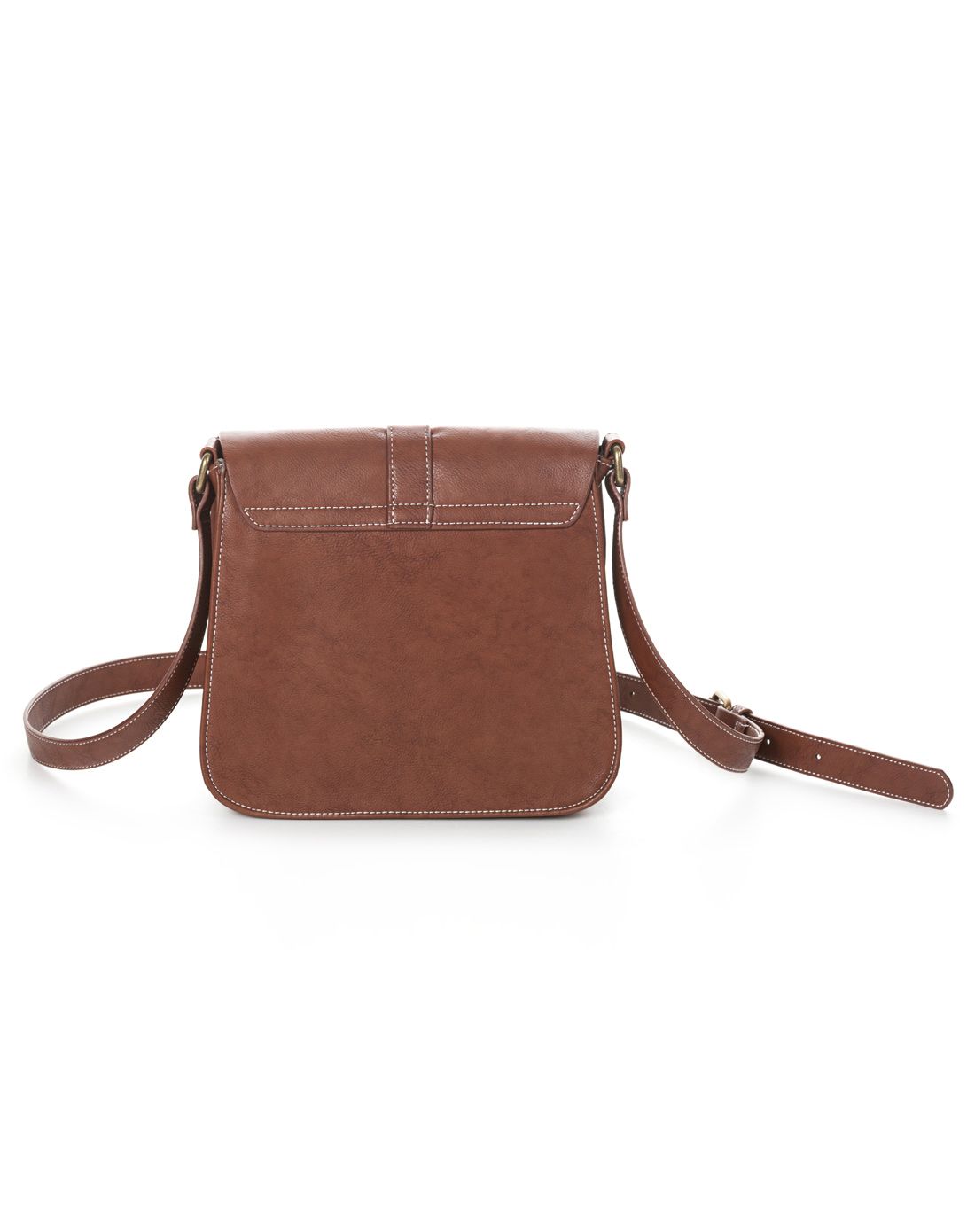 啡色复古pu单肩斜挎包