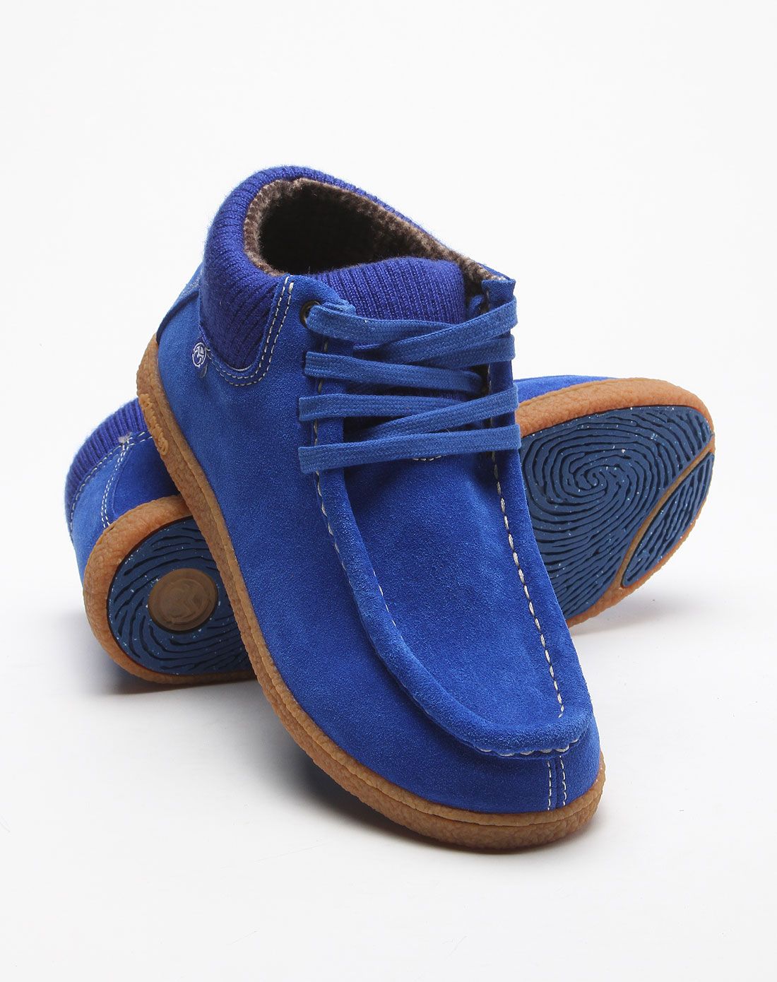 男蓝色麂皮罗耶男鞋