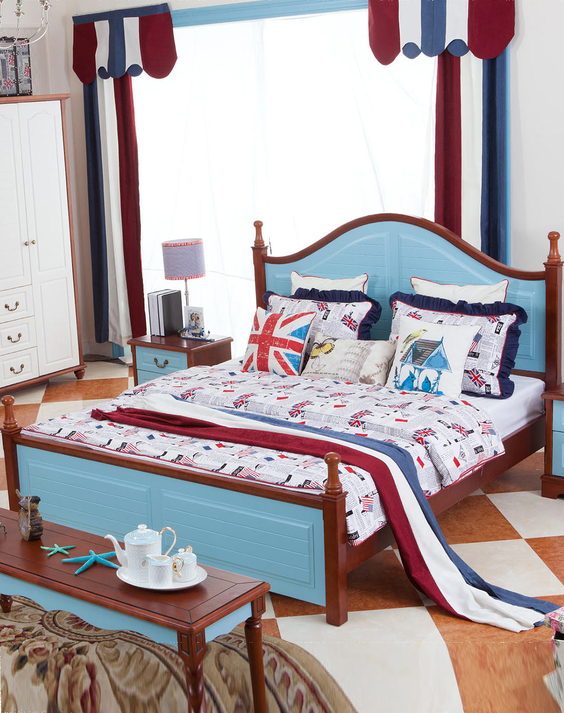 美式家具英伦风田园床1.5m婚床