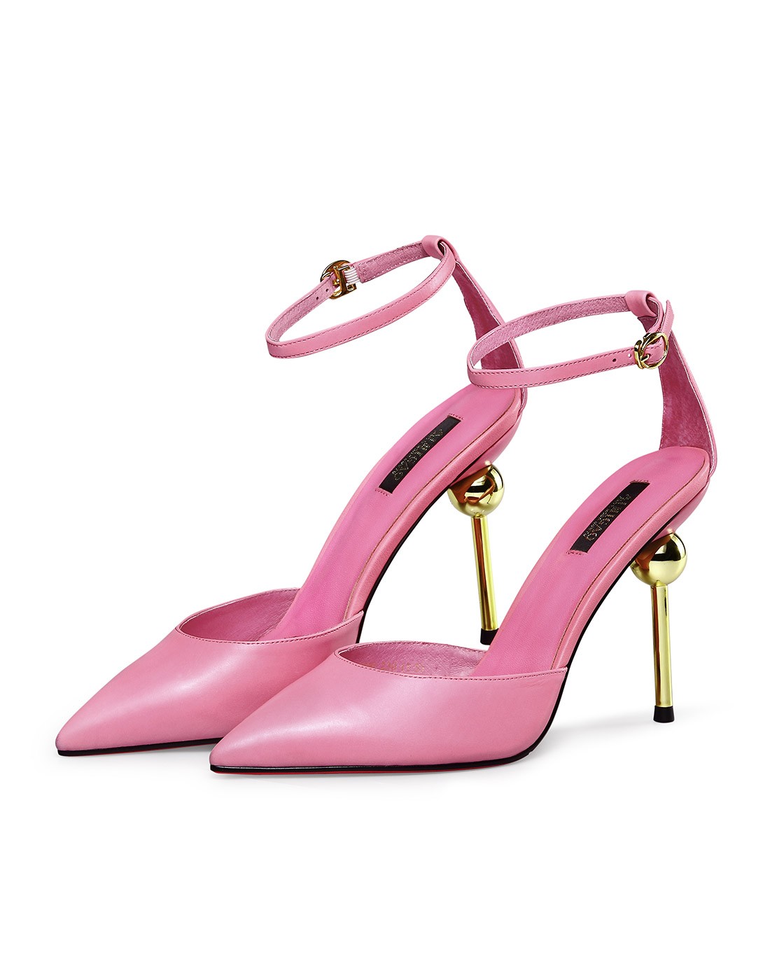 2015粉色胎牛皮凉鞋