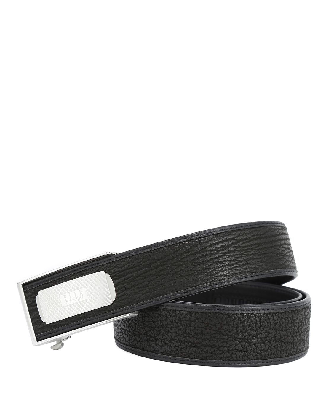 黑色鲨鱼皮革寸5自动扣皮带