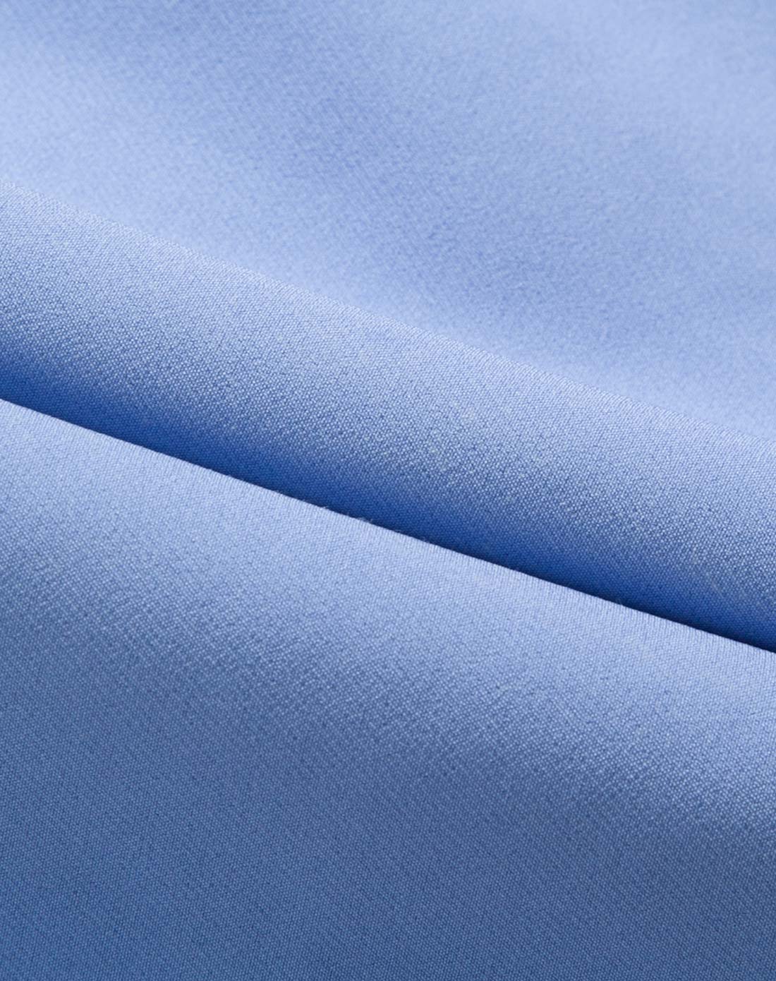 浅蓝色简约优雅淑女七分袖连衣裙