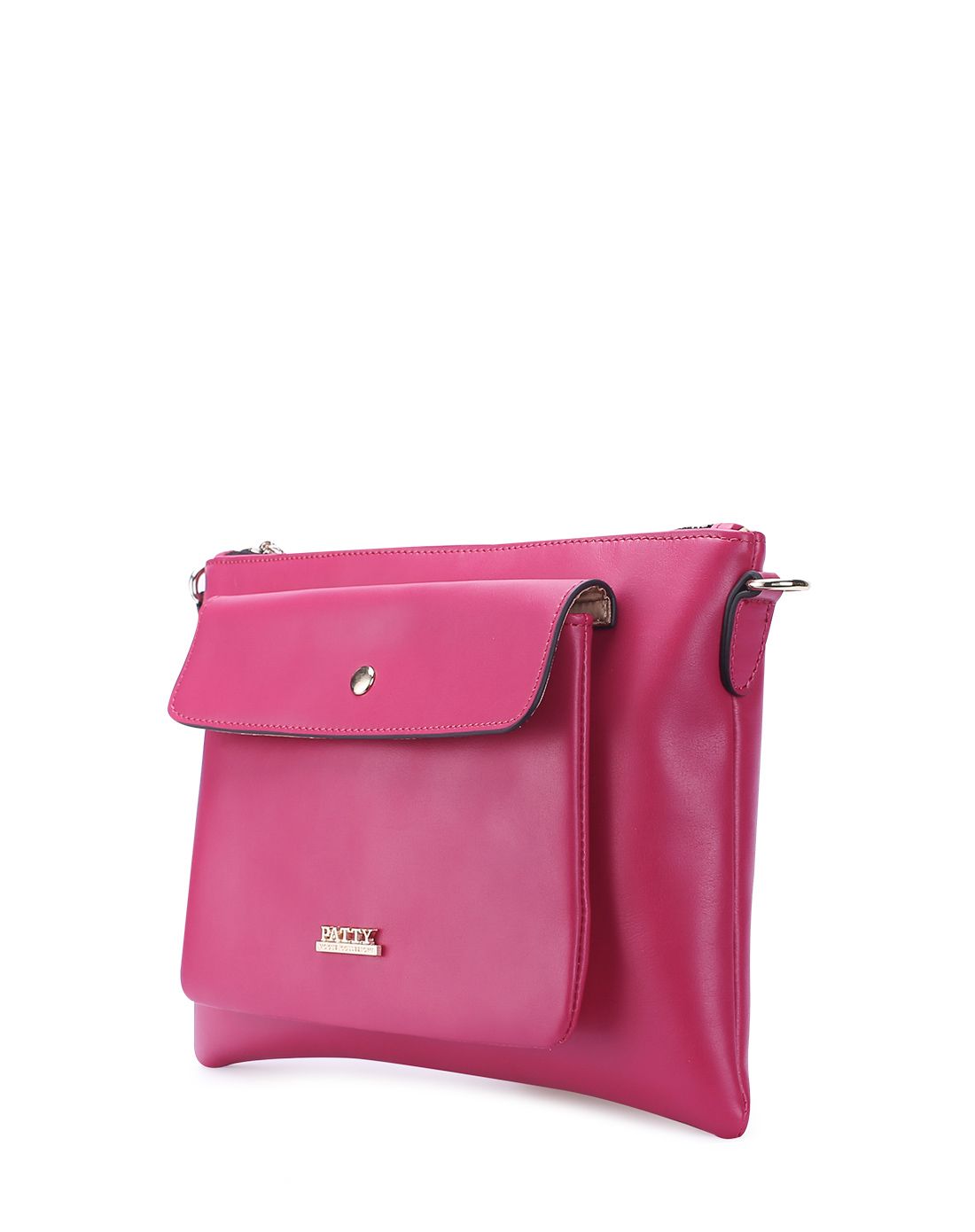 芭迪patty男女包玫红色精致压花纯色气质牛皮女包1ah192661-317_唯品