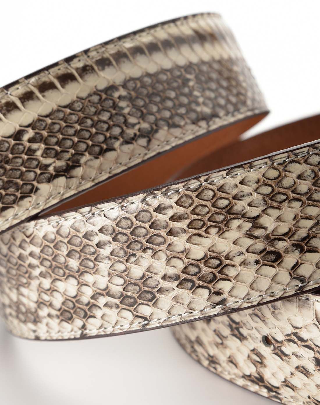 > makko水蛇皮配钢扣板扣皮带