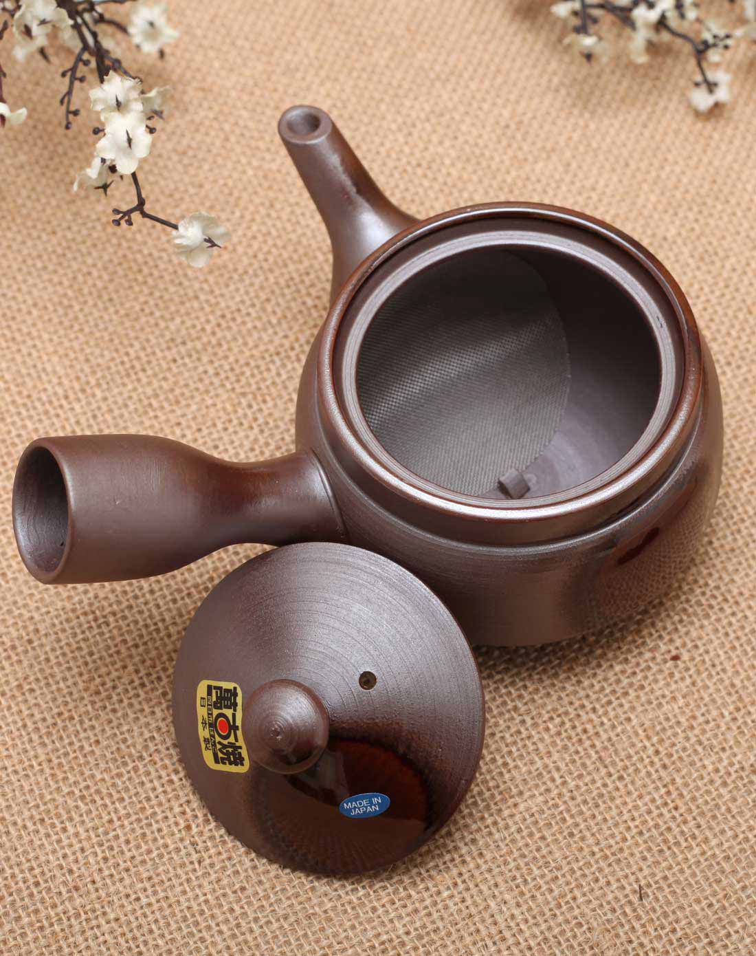 260ml茶壶*日本万古烧*窑变急须*紫釉