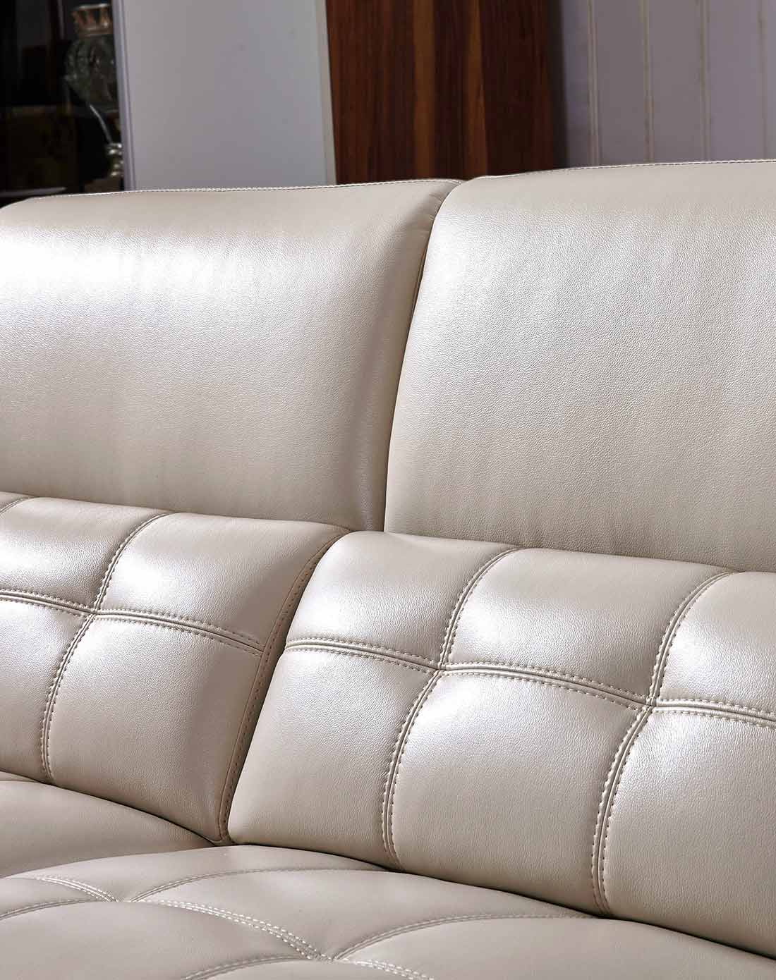 jf家具专场优质头层牛皮 客厅组合沙发 卡其色亮光jfw239kql_唯品会