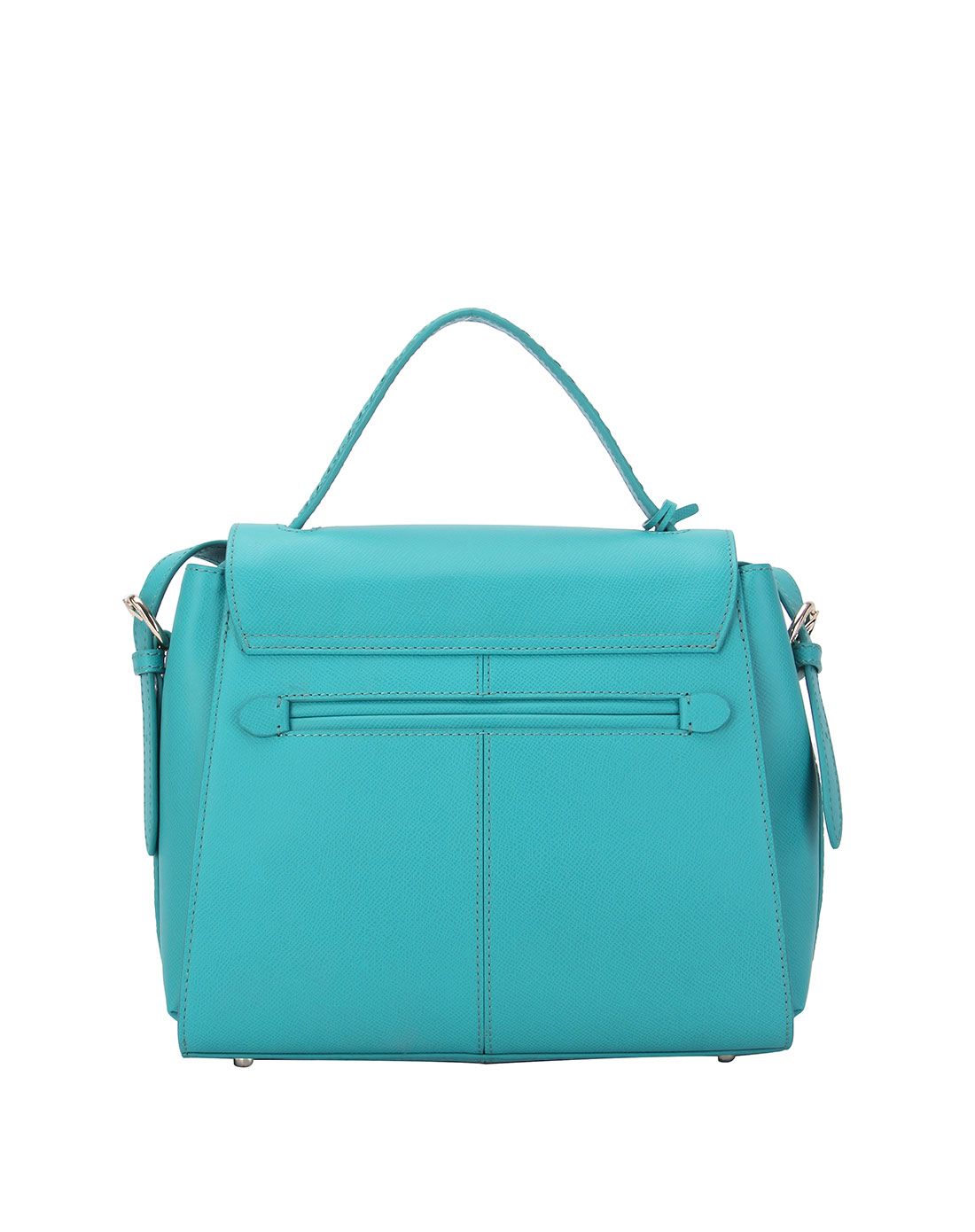 湖水绿色马卡龙色搭扣手提包