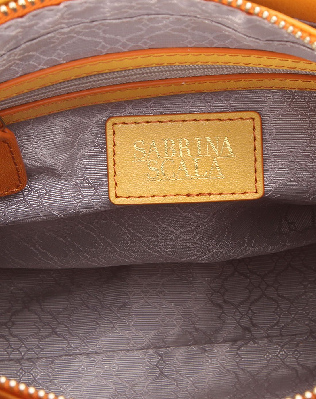 尚兰sabrina scala时尚皮具专场黄色双色渐变牛皮手挽斜挎单肩包42091