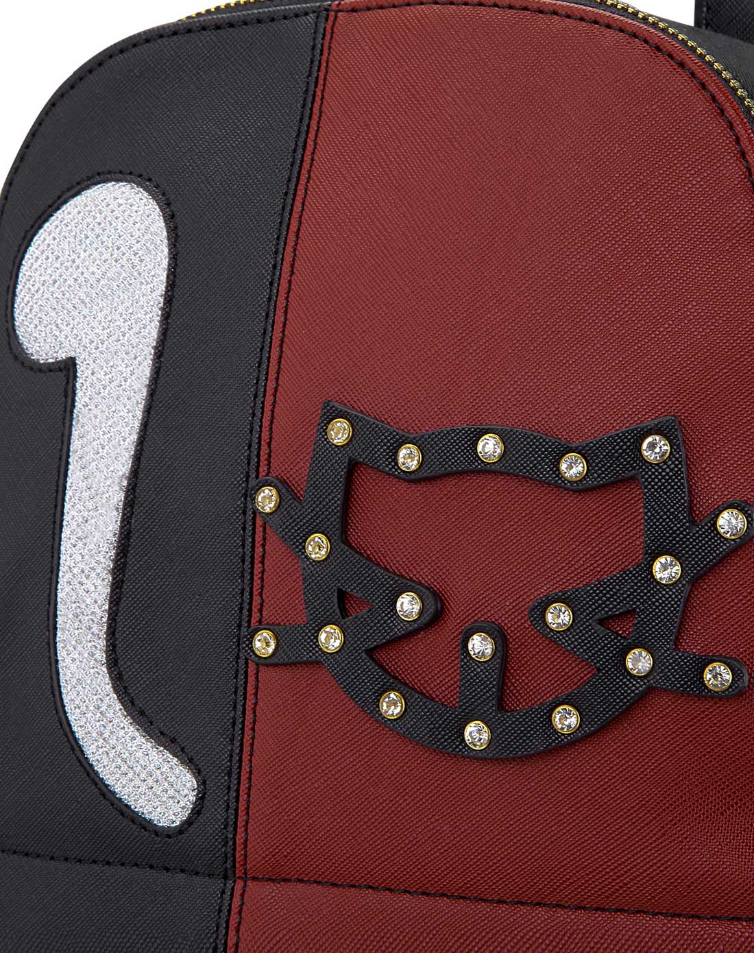 草莓地&ggirl休闲包混合专场 黑红拼色可爱猫咪双肩包