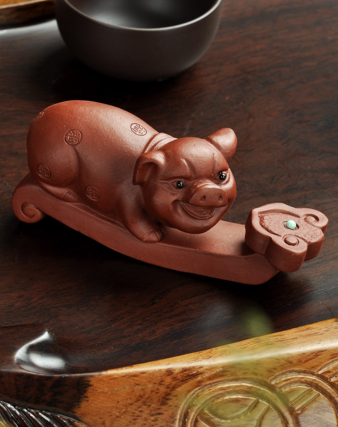 如意紫砂小猪茶宠