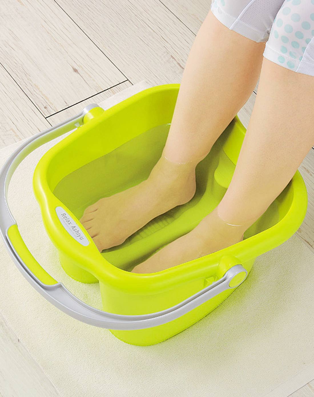 进口糖果色塑料足浴盆绿色