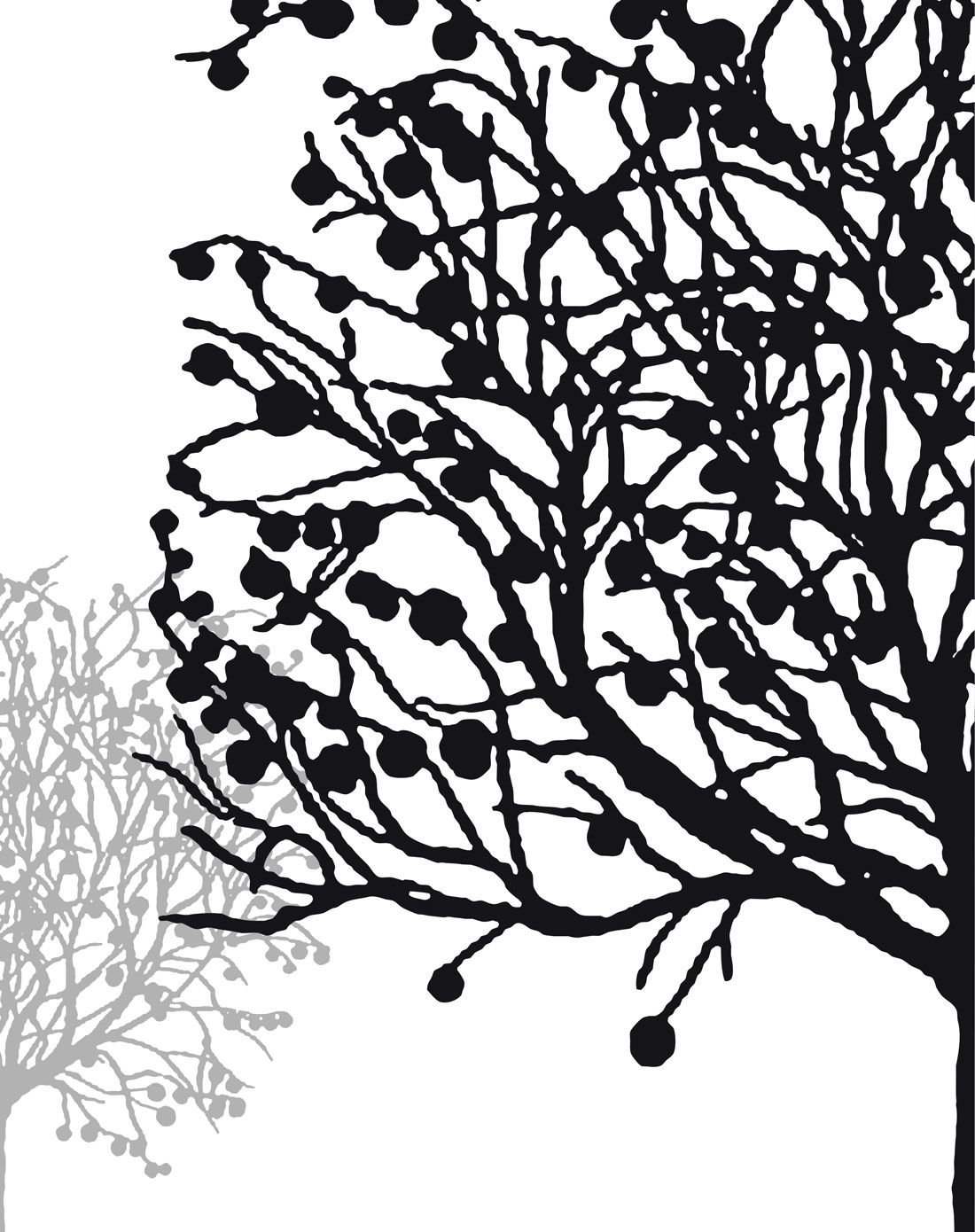 树的抽象画点线面图片
