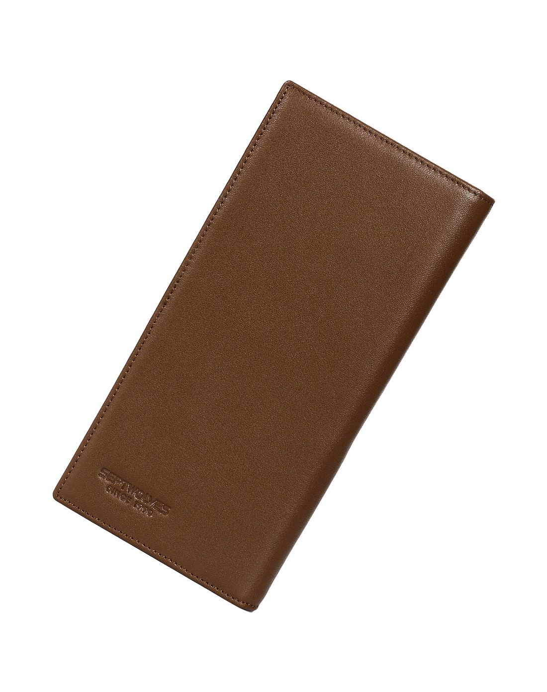 新品男款棕色牛皮时尚休闲长款钱包