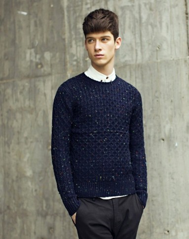 抹茶故事matchastory男宝蓝色扭花彩点圆领衫m158i80025_唯品会