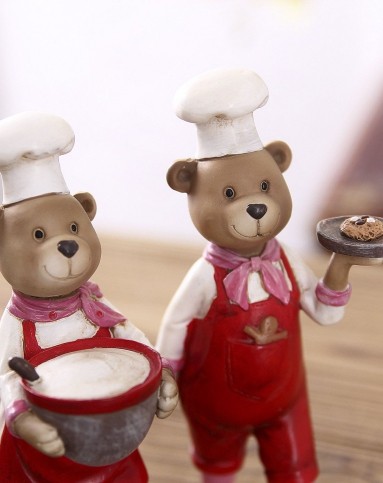 原创专利设计-纯手绘小熊厨师摆件2款可选