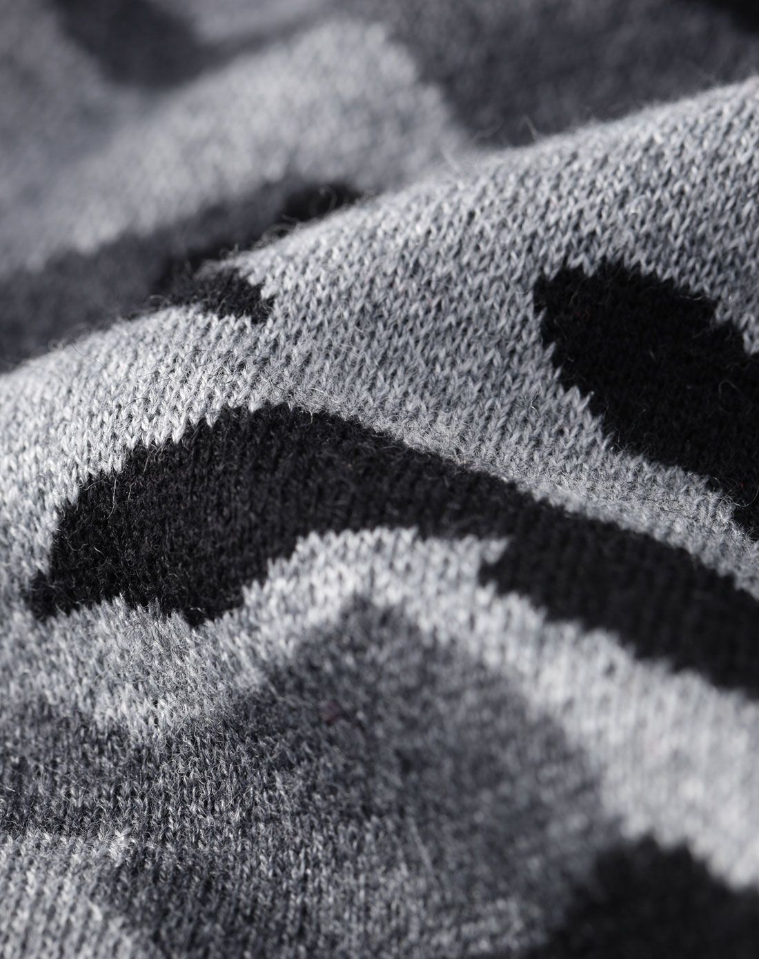 灰色迷彩图案毛衣