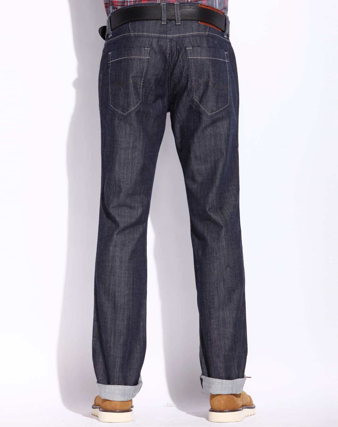 靛蓝色舒适休闲低腰牛仔裤