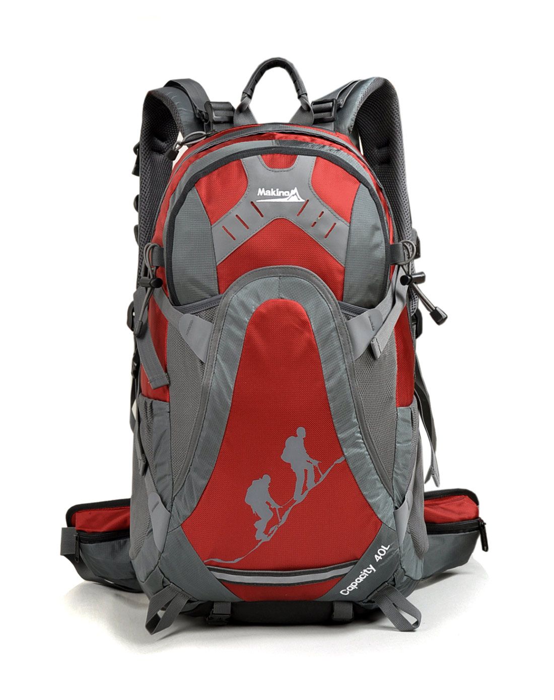 中性枣红40l户外背包 登山徒步防撕裂