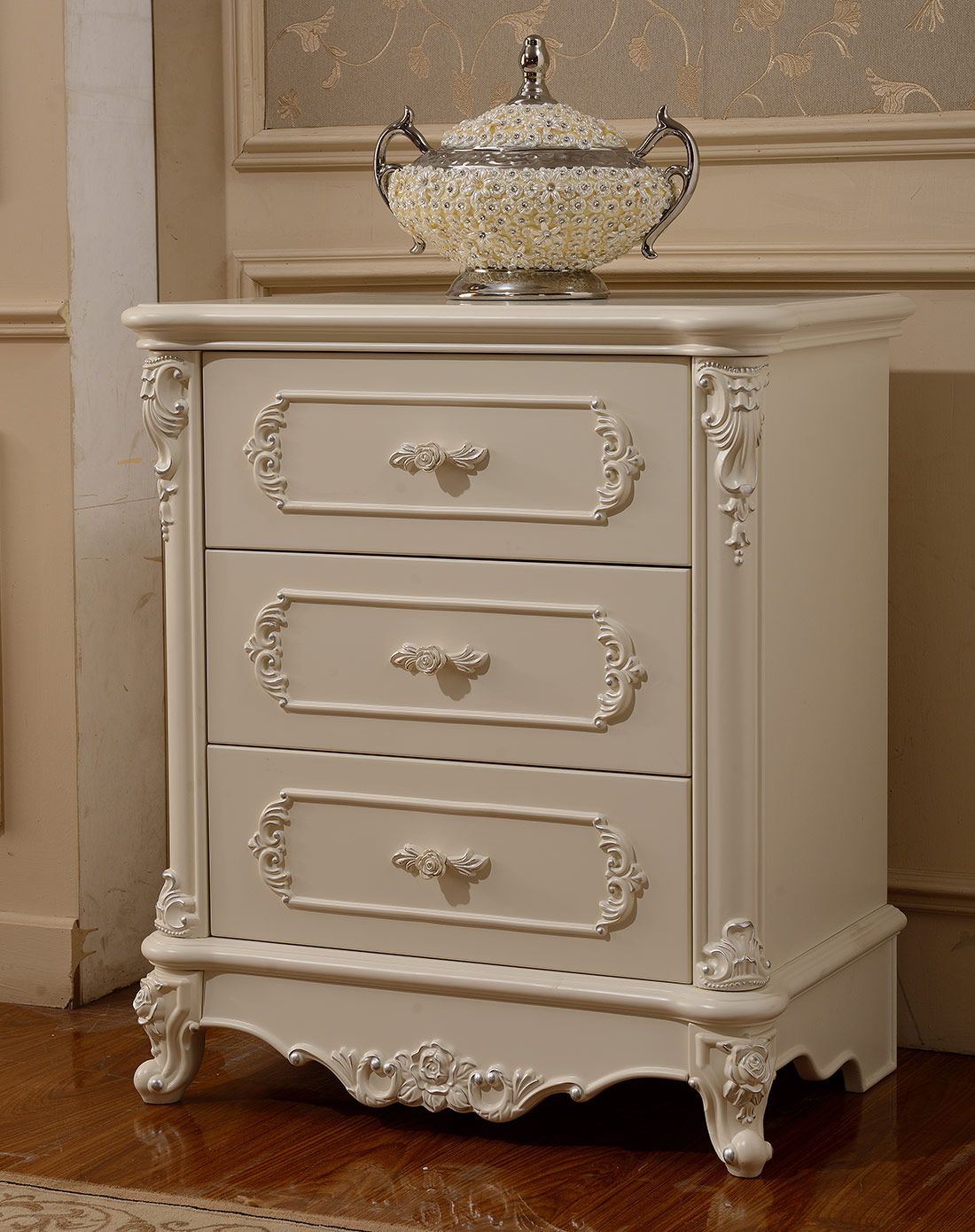 凯哲家具专场象牙白 三斗柜 储物柜 收纳柜kz03020790_唯品会