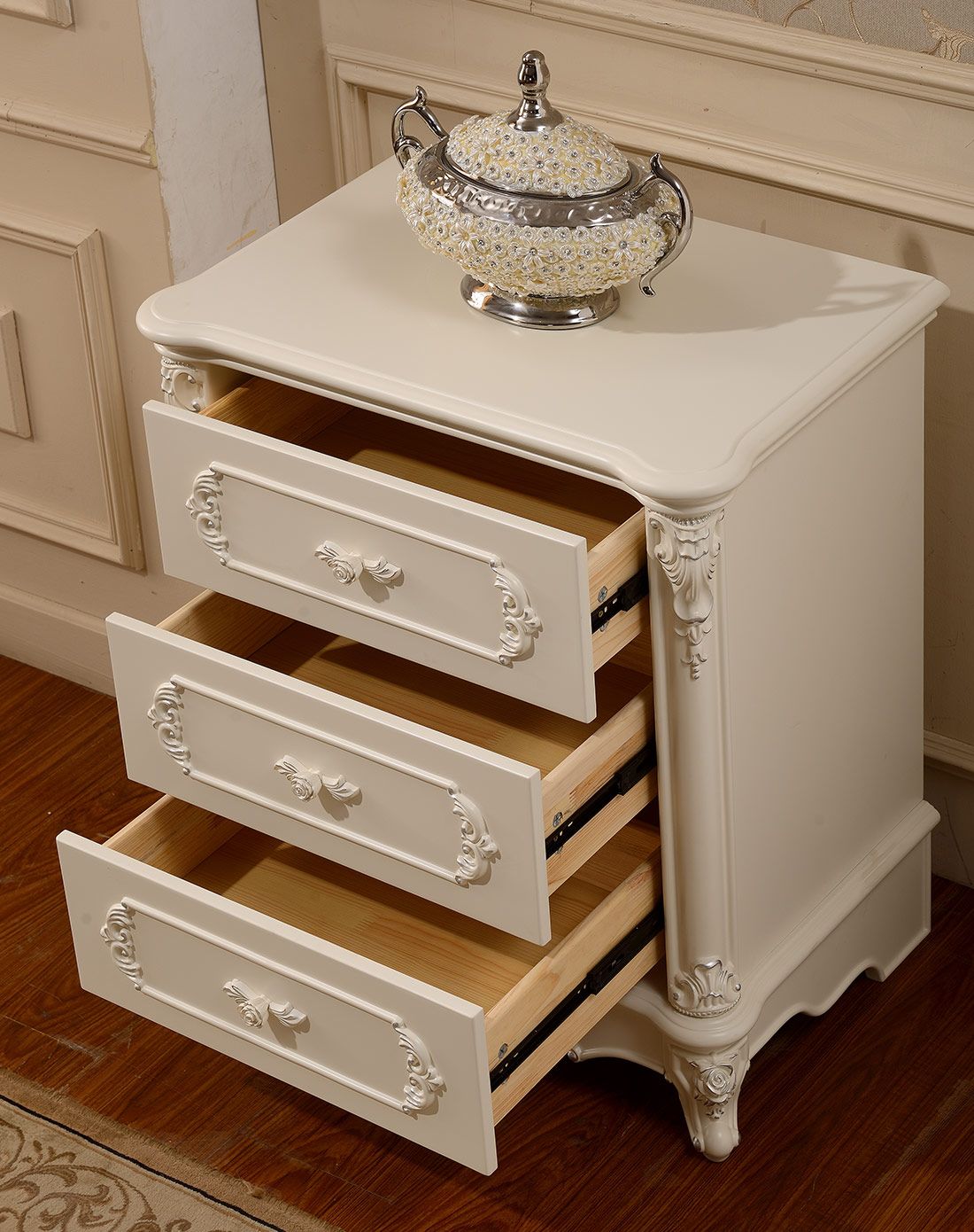 凯哲家具专场象牙白 三斗柜 储物柜 收纳柜kz03020790_唯品会