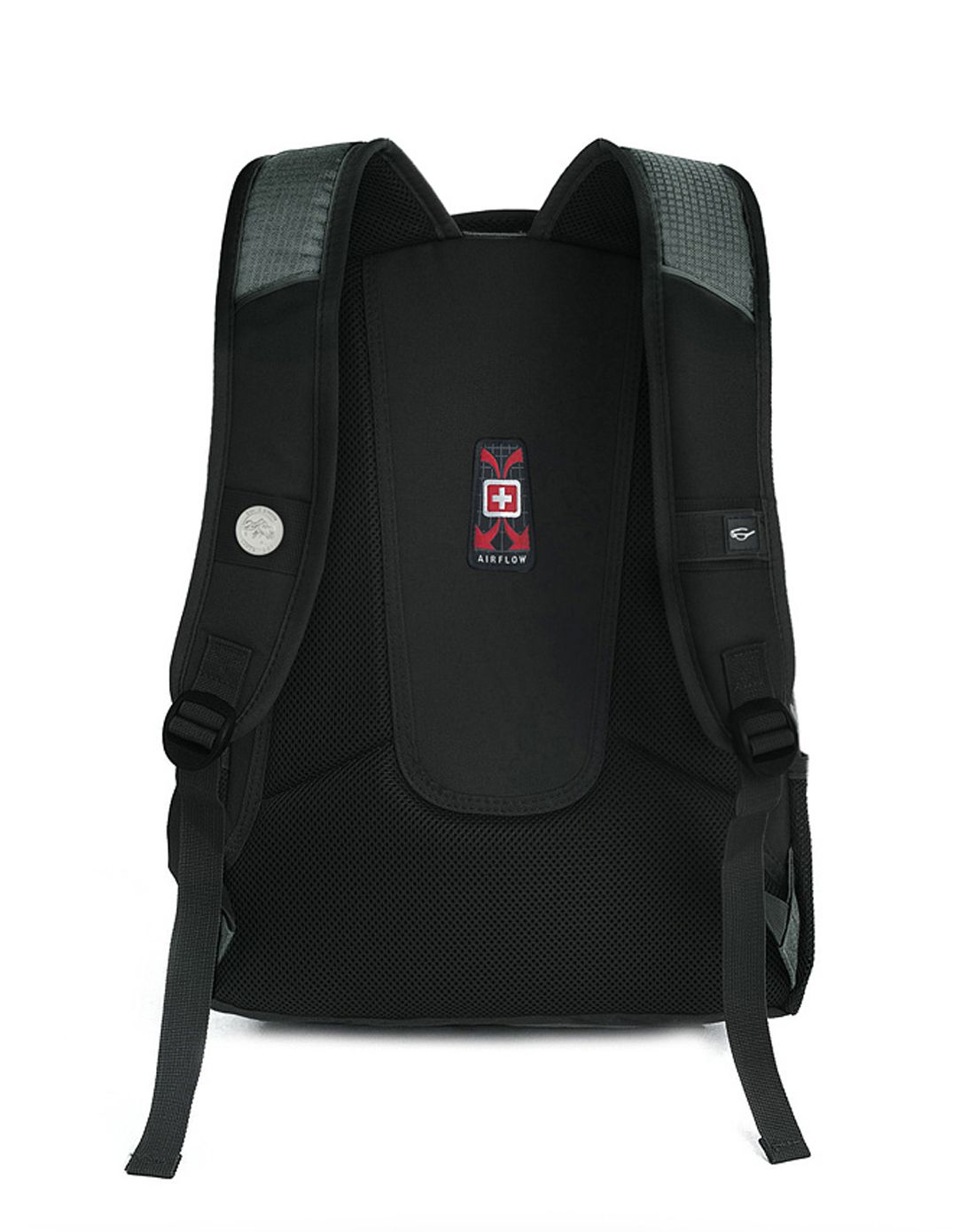 青春潮流系列多隔层文组收纳笔记本隔层灰色电脑背包