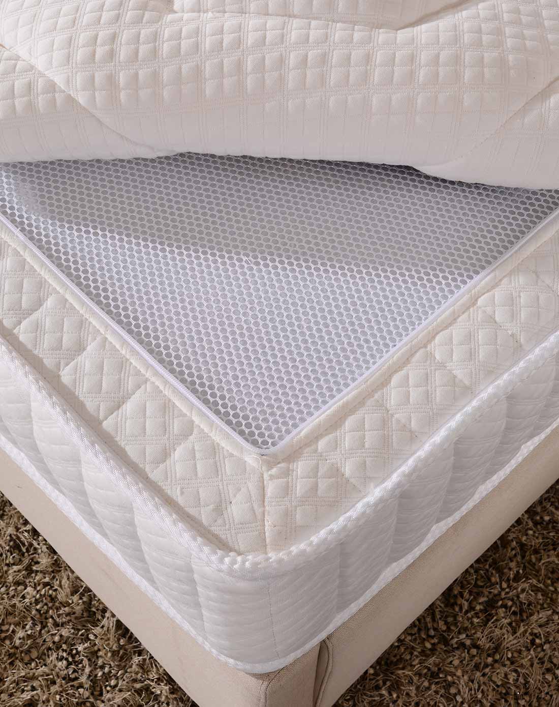 1.5米高弹锰钢弹簧o2纤维棉针织面料床垫