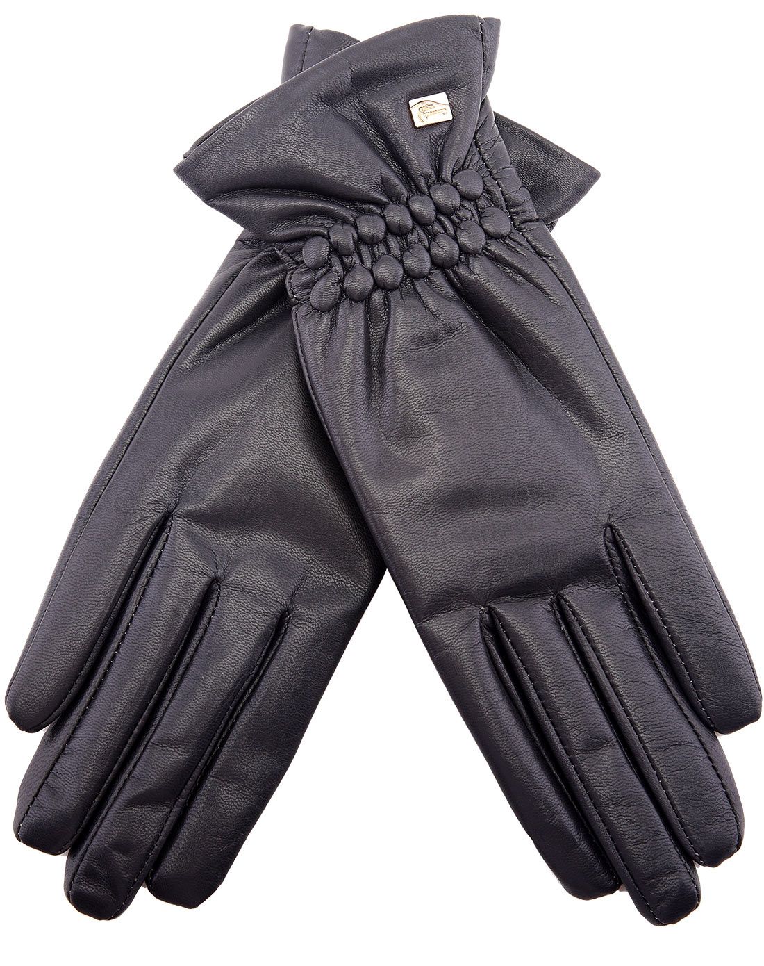 女款灰色时尚保暖山羊皮手套