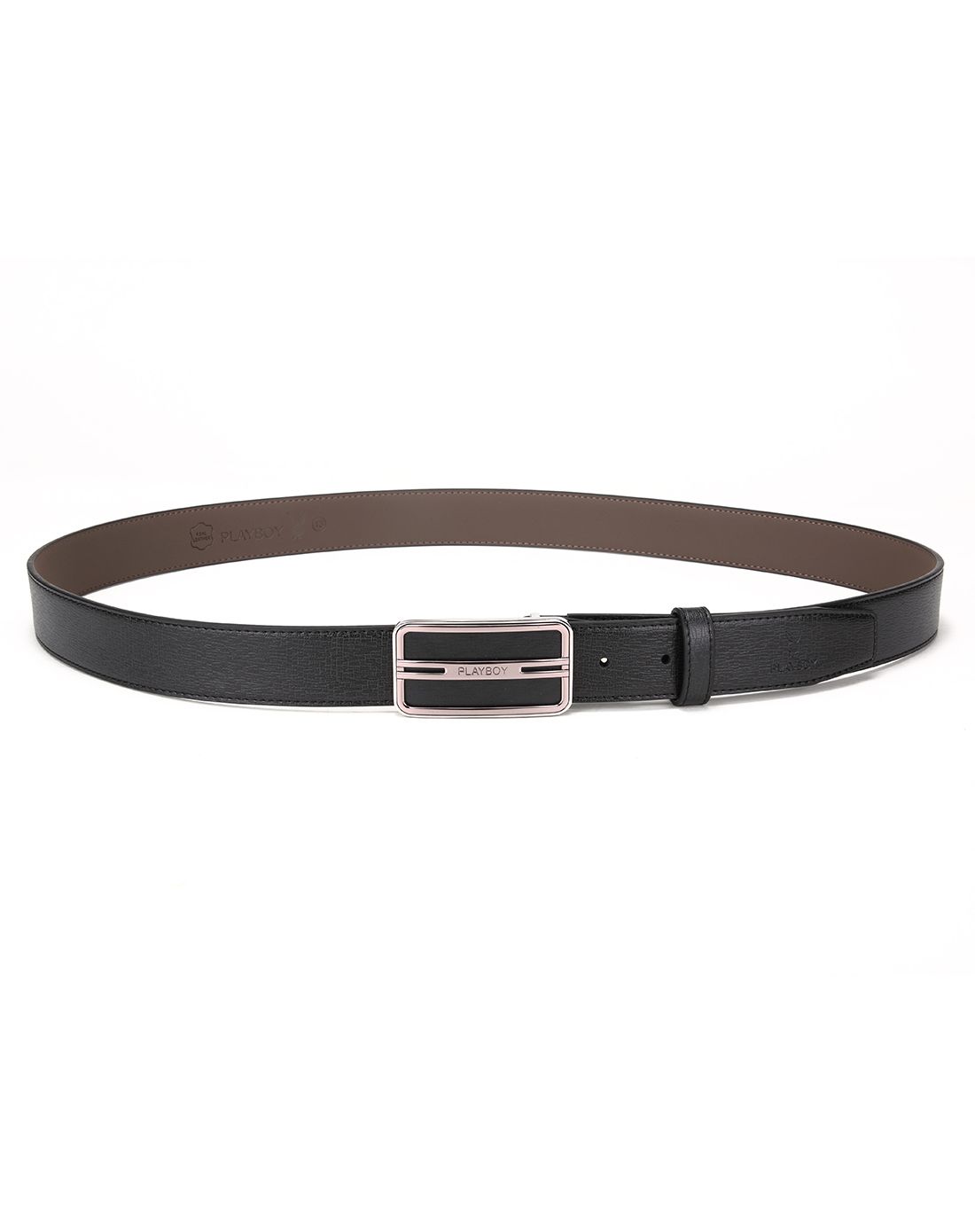 男士黑色剖层移膜牛皮革欧美板扣皮带