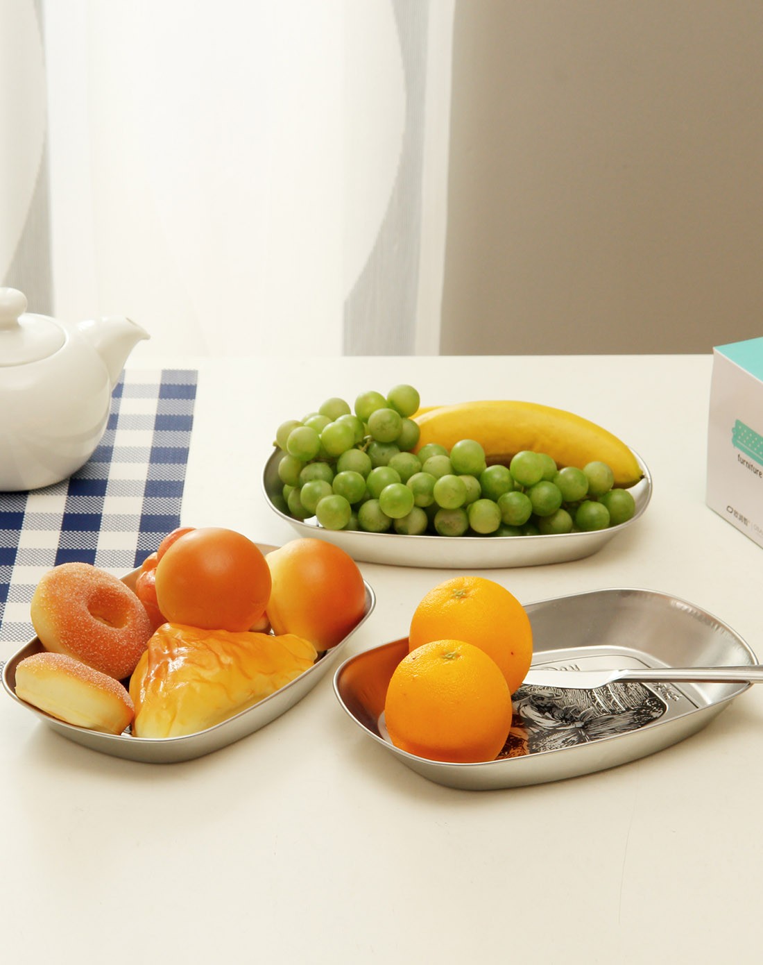 3个装 马口铁丰收水果碟