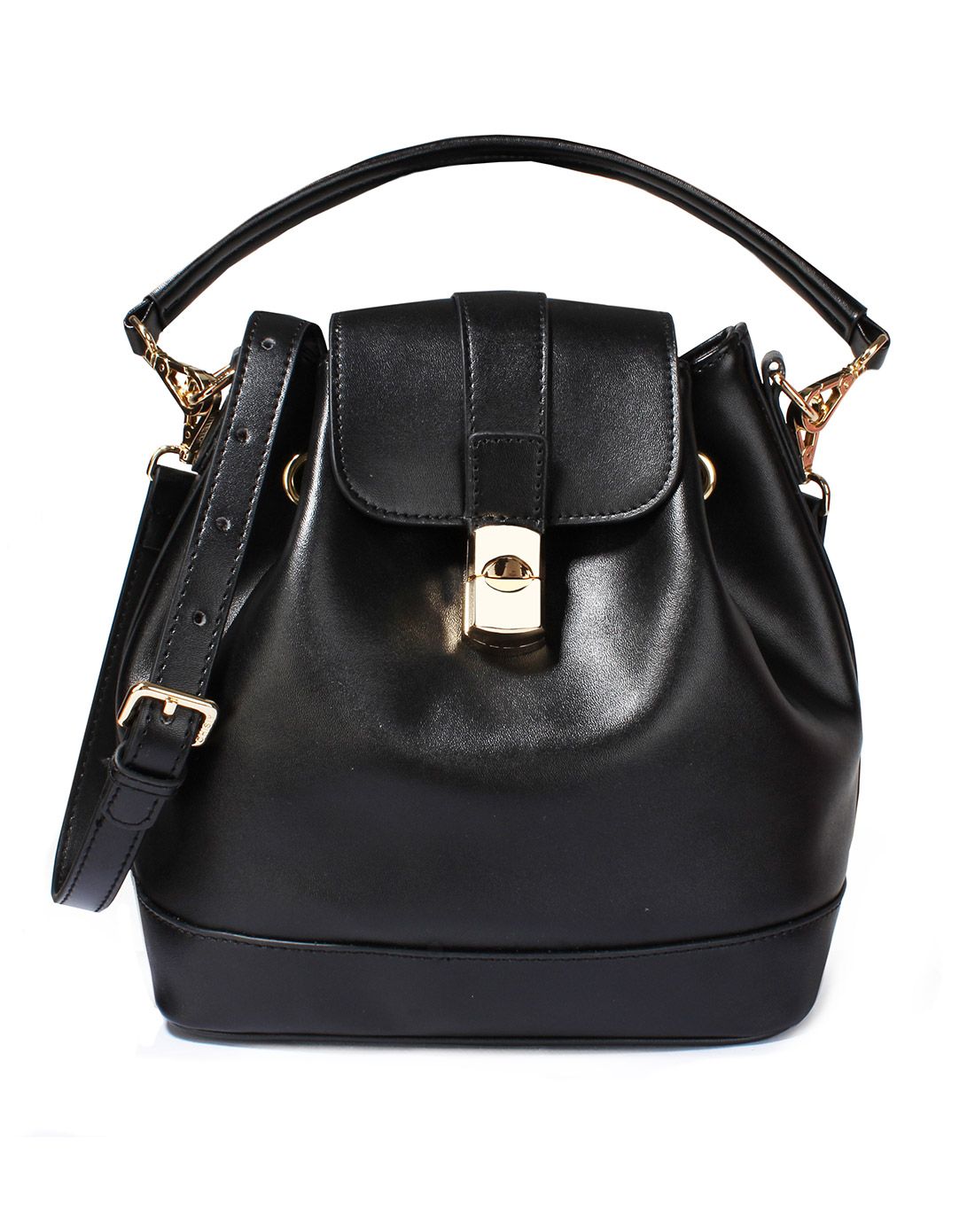 牛皮黑色芭可包baco