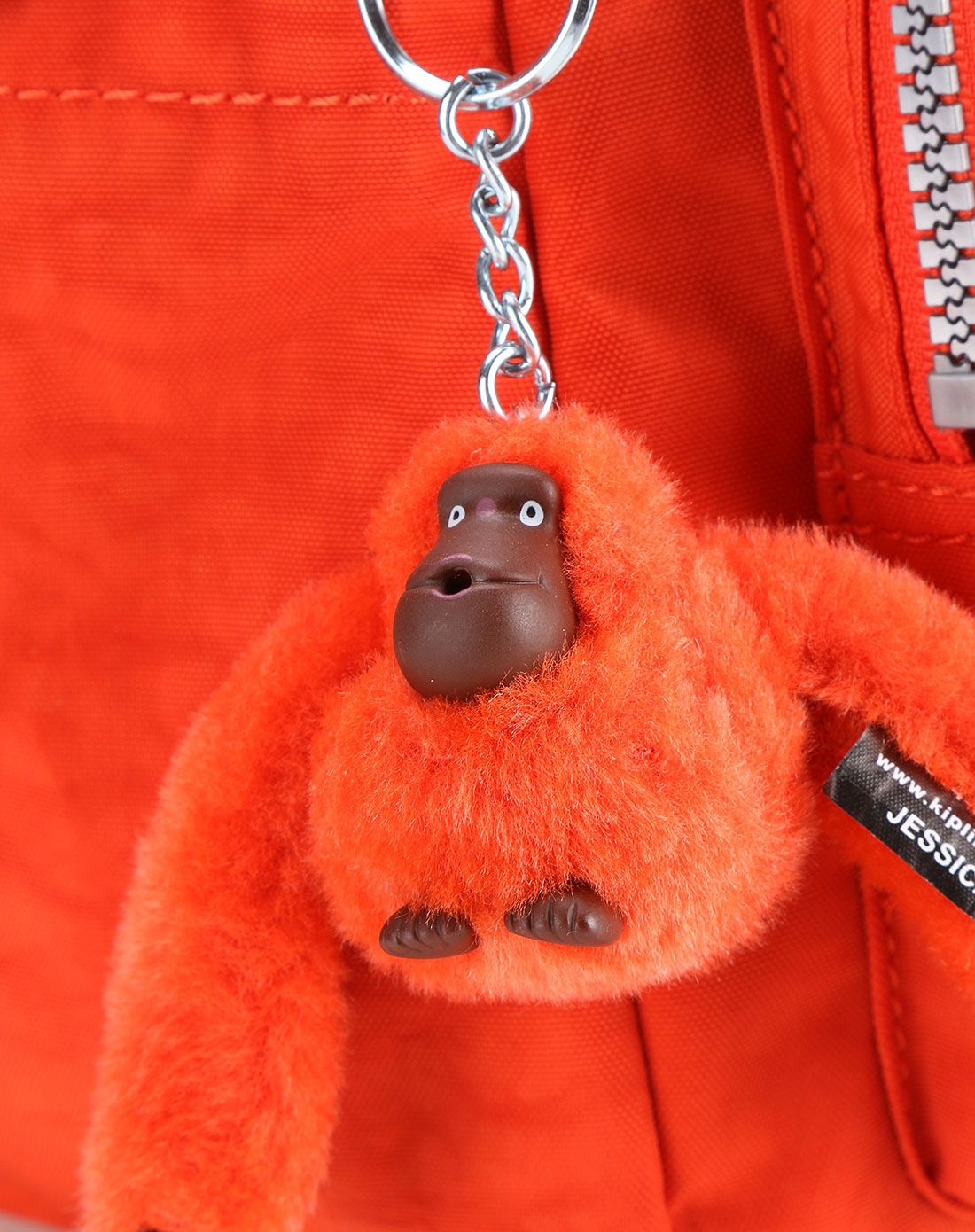 kipling猴子亮橘色手提单肩包