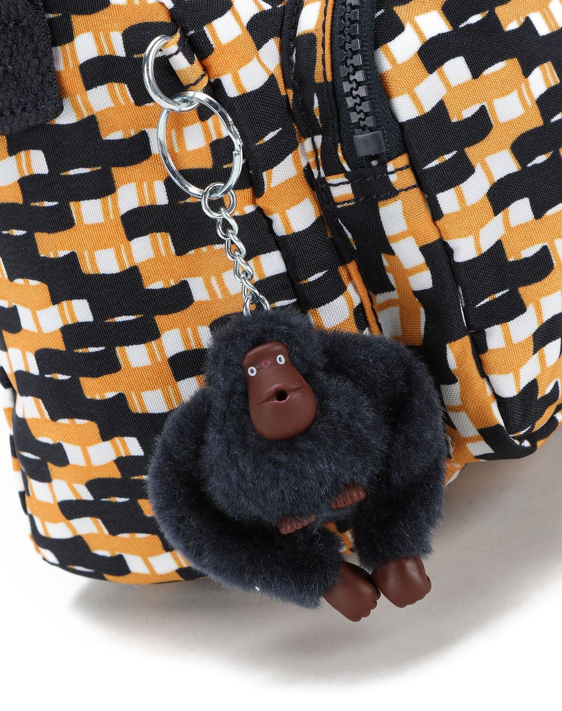 kipling猴子黄蓝编织印花单肩斜挎包