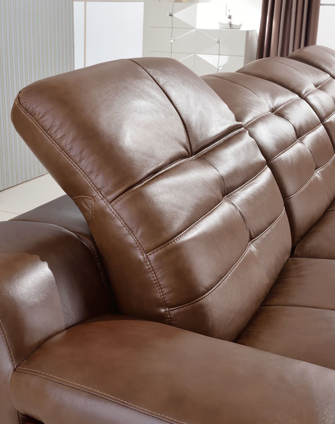 雅林家具专场头层黄牛皮功能沙发 客厅组合沙发5889-a1_唯品会