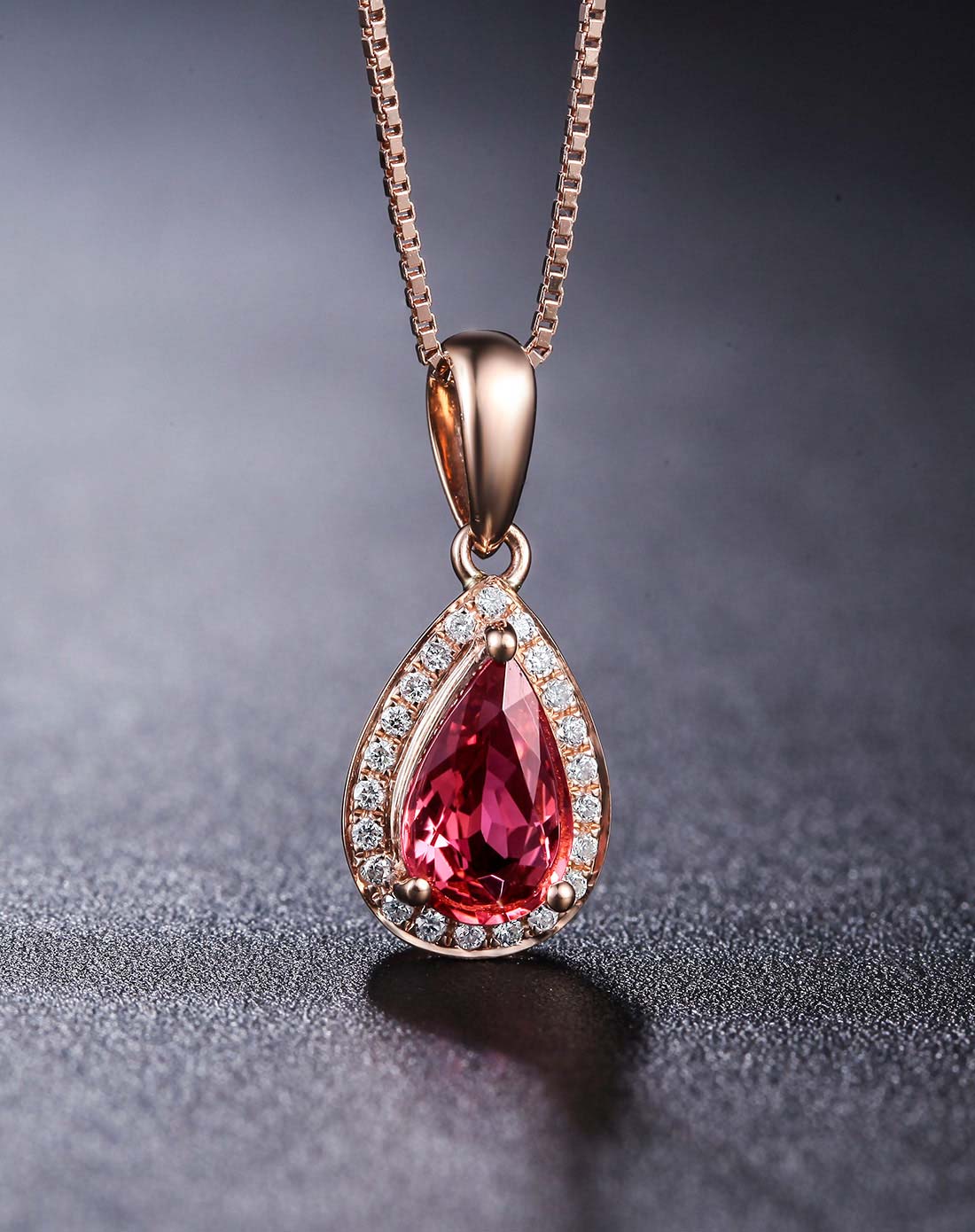 爱度doido珠宝专场18k金水滴形碧玺钻石吊坠-夏日迷情id043160_唯品会