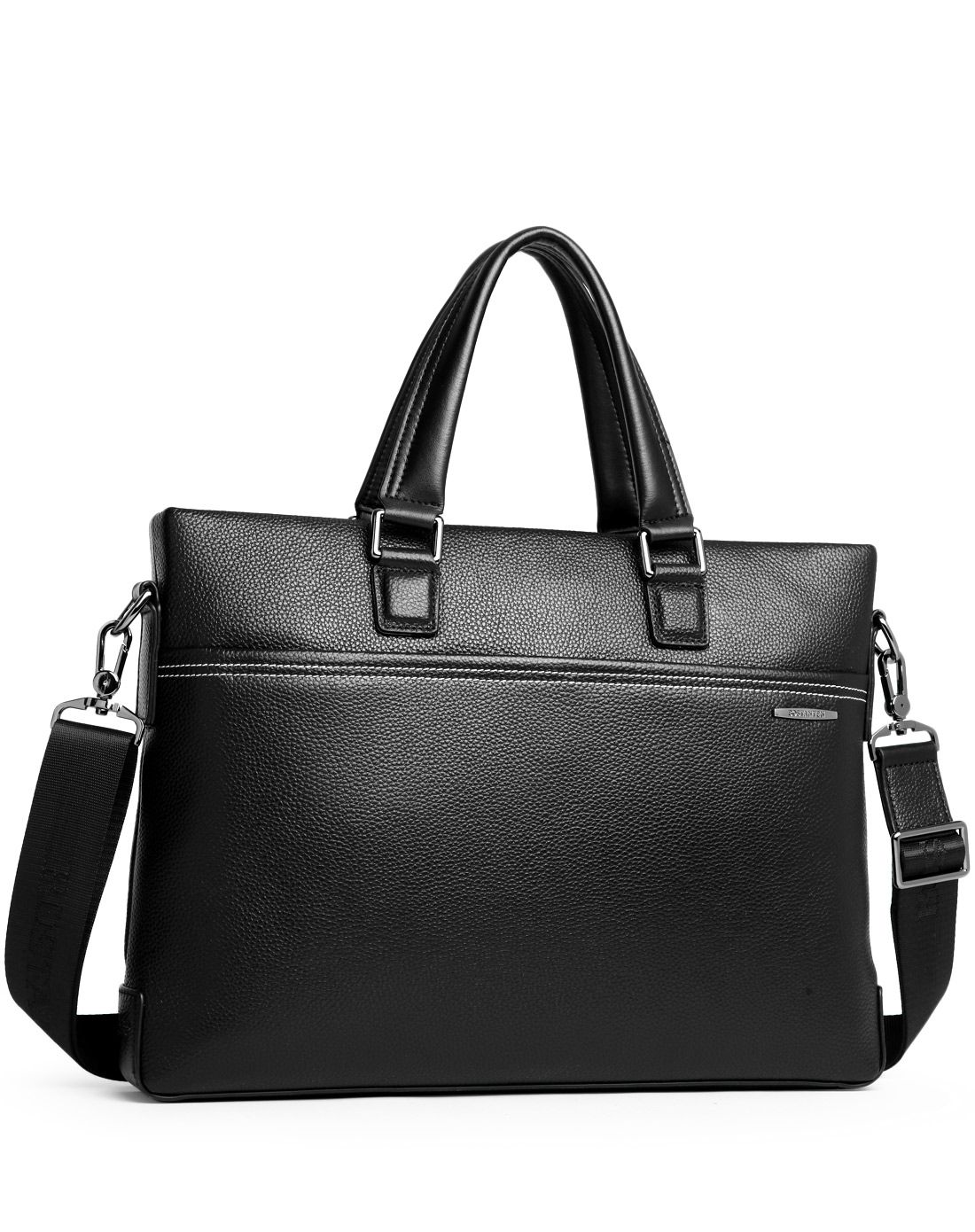 波斯丹顿bostanten男女包男士黑色牛皮经典商务公文包(软牛皮)b116530