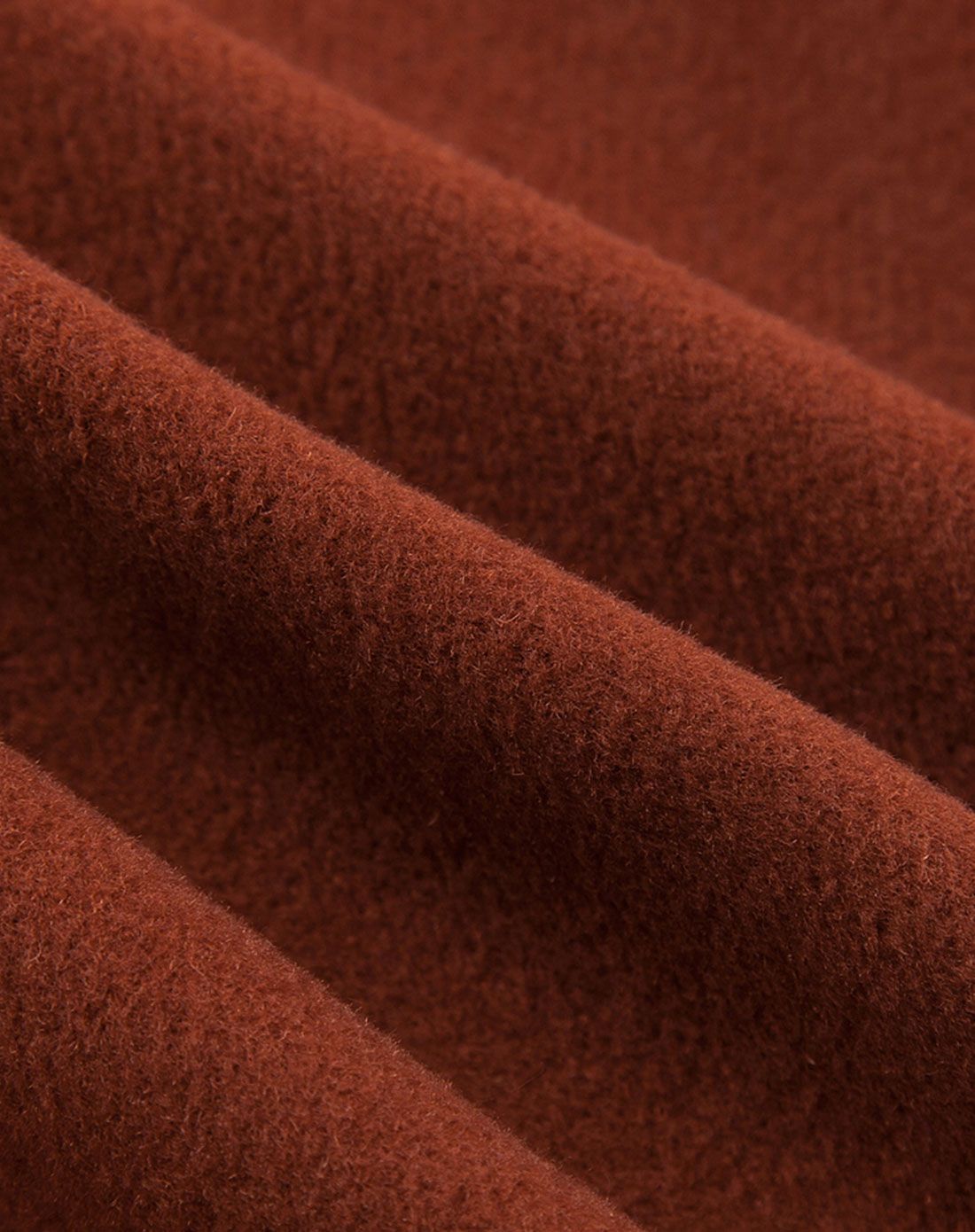 赭石黄七分袖立领羊毛大衣