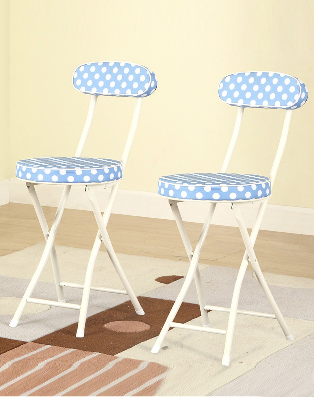 碳钢舒适折叠靠背椅 两个装