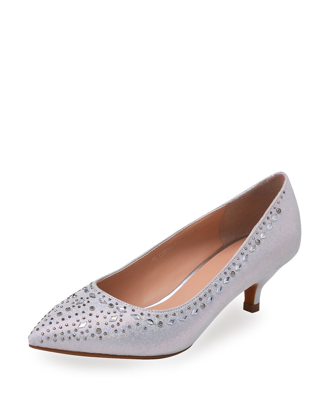 哈森harson集团品牌女鞋卡文女款银色羊皮革浅口单鞋cs59441-012_唯品