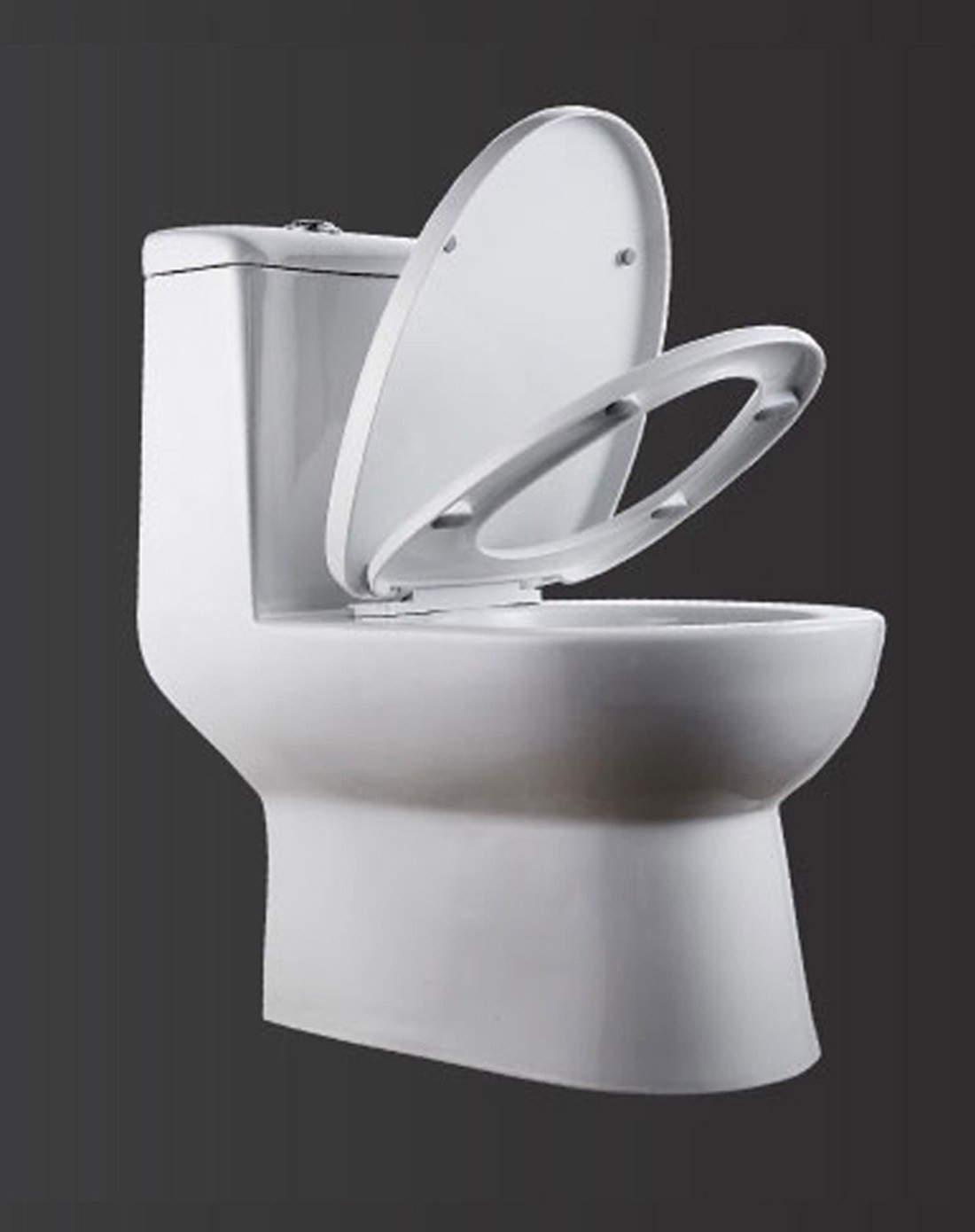 > 虹吸式二段式冲水马桶普通连体座便器