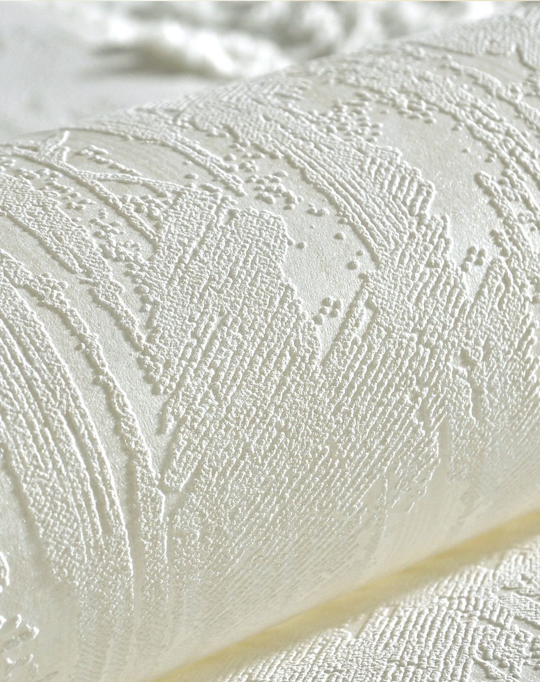 米白色3d立体硅藻泥素色简约卧室客厅墙纸